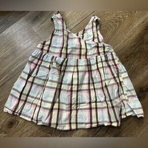 Gymboree Outlet Girls Pastel Plaid Tank Top Size 4 – EUC